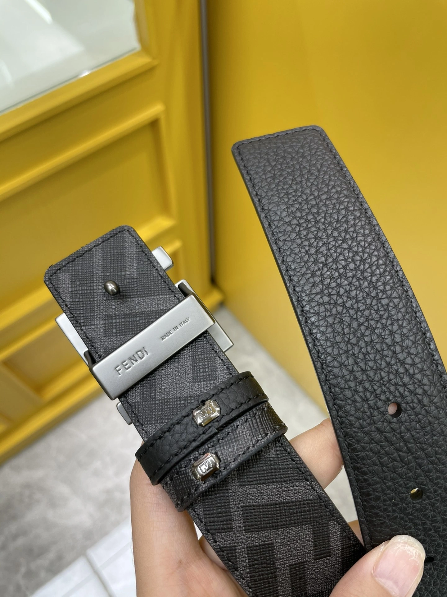 & Barbara-- F594i 7C0424AFF1F1E6M Calfskin reversible 3.5cm item:D-S179F0512